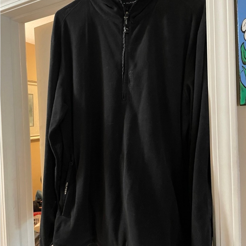 Men's Black Half-Zip fleece Large
